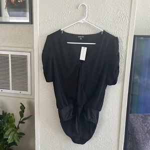 Sugar + lips medium black NWOT bodysuit